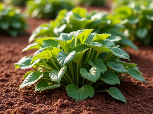 Beautifully mulched garden bed during Miami's dry season, showcasing strategic landscaping for water conservation.